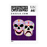 Halloween DOTD Comedy-Tragedy Skulls Stamp