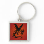 Halloween Dragon on Burnt Orange Keychain