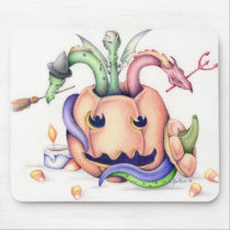 Halloween Dragons Mousepad by fuzzydragons Halloween Dragons Mousepad