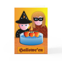 Halloween Dunking For Apples cards
