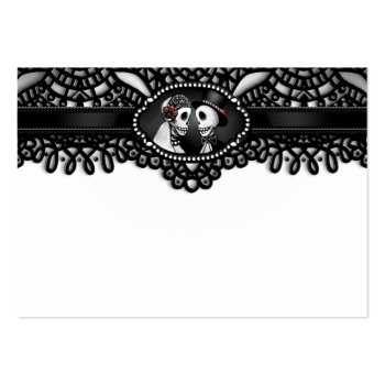 Halloween Elegant Black White Skeleton Blank Place Large Business Cards (pack Of 100) by juliea2010 at Zazzle