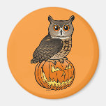 Halloween Eurasian Eagle Owl Refrigerator Magnet