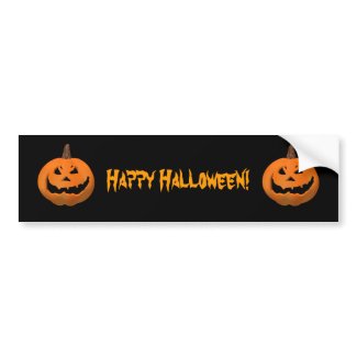 Halloween: Evil Jack-O-Lantern: Bumper Sticker bumpersticker