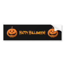 Halloween: Evil Jack-O-Lantern: Bumper Sticker bumper stickers