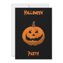 Halloween: Evil Jack-O-Lantern: Invitation Card by spiritswitchboard Halloween: Evil Jack-O-Lantern: Invitation Card