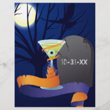 Halloween eyeball in Cocktail flyer