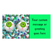 Halloween Eyeballs Photo Greeting Card