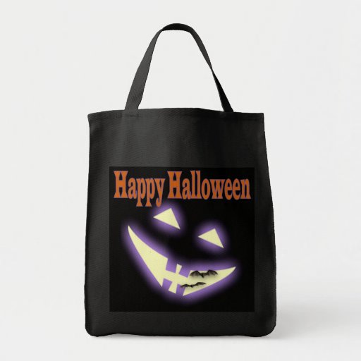 Halloween face trick or treat bag
