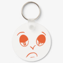 Halloween faces: Sad face keychains