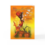 Halloween, Fairy Birthday Card - Fairy Blowing Bub