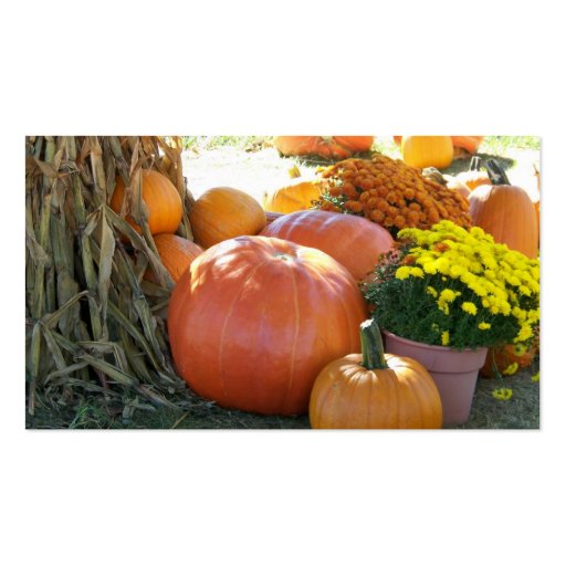 Halloween Fall Scene Business Card