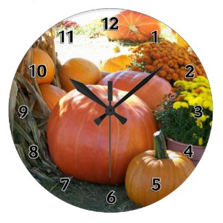 Halloween Fall Scene Wallclocks