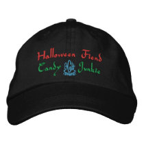 Halloween Fiend Candy Junkie In Black embroidered hats