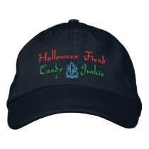 Halloween Fiend Candy Junkie In Navy embroidered hats