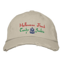 Halloween Fiend Candy Junkie In Stone embroidered hats