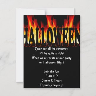 Halloween Flame Invitation invitation