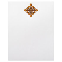 Halloween Fleur de lis Letterhead Design