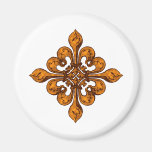 Halloween Fleur de lis Refrigerator Magnet