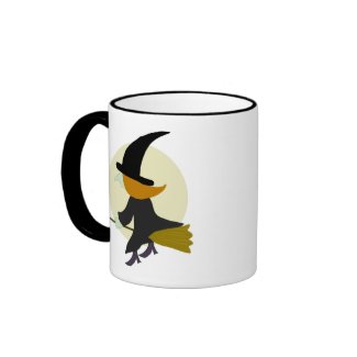 Halloween Flying Witch mug