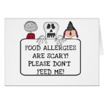 Halloween Food Allergies Card