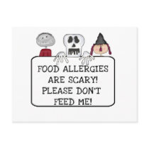 Halloween Food Allergies Post Cards