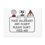 Halloween Food Allergies Post Cards