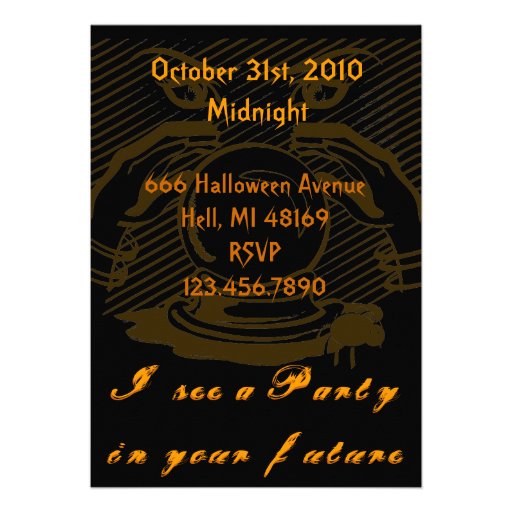 Halloween Fortune Custom Invites