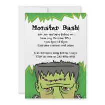 Halloween Frankenstien Invitations