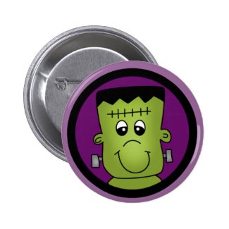 Halloween Frankie Tshirts and Gifts 2 Inch Round Button