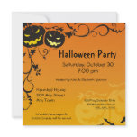 Halloween Frightening Pumpkin Invitations Square