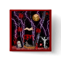 HALLOWEEN FRONT YARD buttons by KABSANNIE HALLOWEEN FRONT YARD buttons