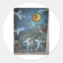 Halloween Fun for everyone Round Stickers