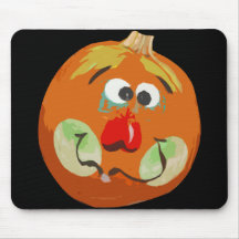 Halloween Funny Pumpkin Face Mousepad