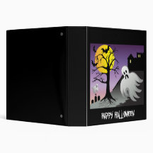 Halloween Ghost Bats 10% Off Sale 3 Ring Binder