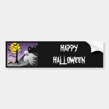 Halloween Ghost Bats 10% Off Sale Bumper Sticker