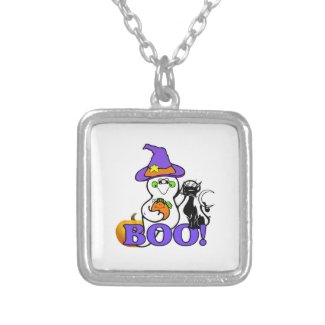 Halloween Ghost Boo Personalized Necklace