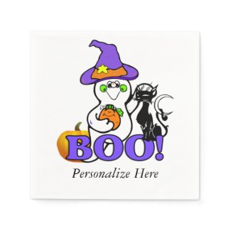 Halloween Ghost Boo Paper Napkins