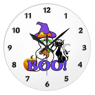 Halloween Ghost Boo Wall Clock