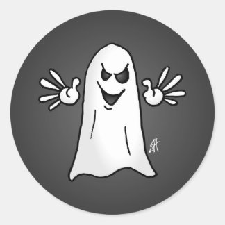 Halloween Ghost Classic Round Sticker