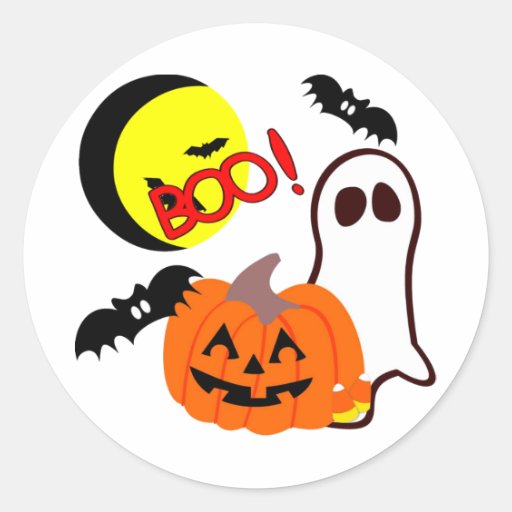 Halloween Ghost Friends Sticker