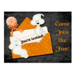 Halloween Ghost Invitation Postcard