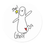 Halloween Ghost Stick Figure Sticker sticker