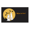 halloween ghosties on black, business cards by dbvisualarts halloween ghosties on black, business cards