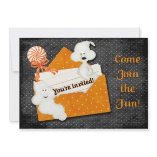 Halloween Ghosts Invitation invitation