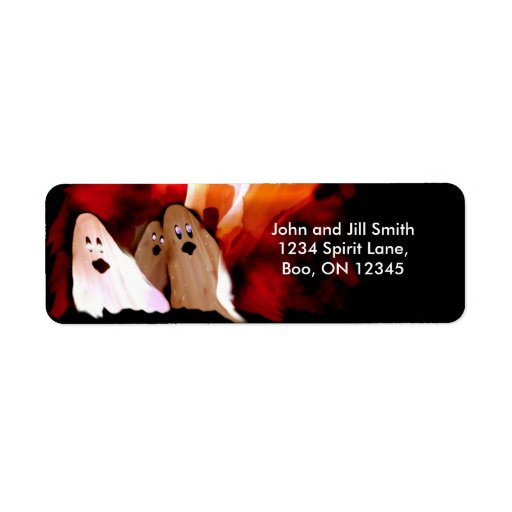 Halloween Ghosts Return Address Labels