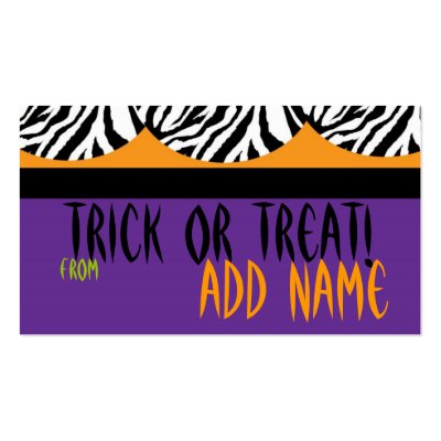 Halloween Gift Tag Business Card Template by Purple_Pumpkin
