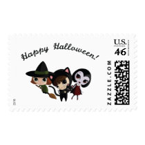 Halloween Girls Postage Stamps