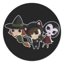 Halloween Girls stickers by ButtermilkBiscuits Halloween Girls stickers