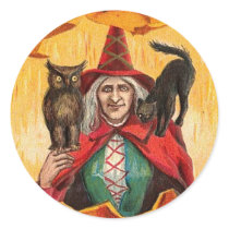 Halloween Good Wishes Witch stickers