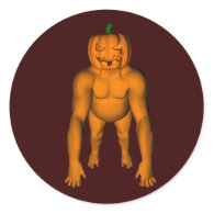 Halloween Gorilla Round Stickers